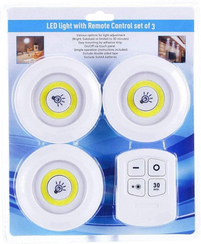 LUCES LED CON CONTROL REMOTO (JUEGO DE 3 )